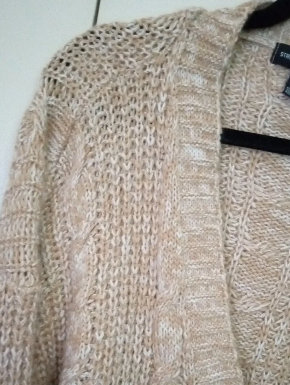 Streetwear Society Brown Chunky Cable Knit Marbled Knit Cardigan XL